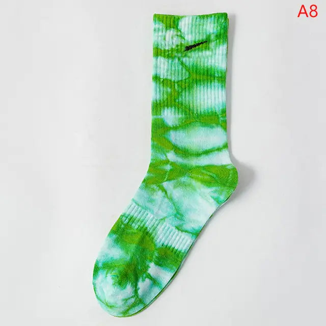 Tie-Dye Middle Tube Socks