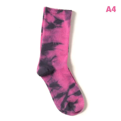 Tie-Dye Middle Tube Socks