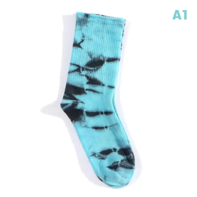 Tie-Dye Middle Tube Socks