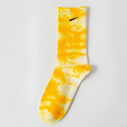 Tie-Dye Middle Tube Socks