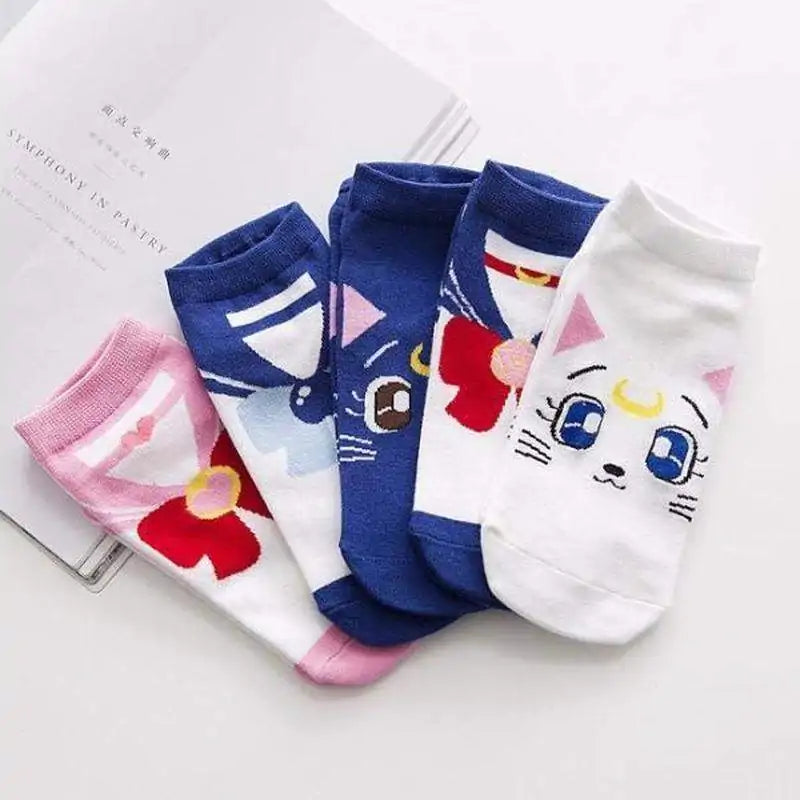 Anime-Inspired Printed Socks