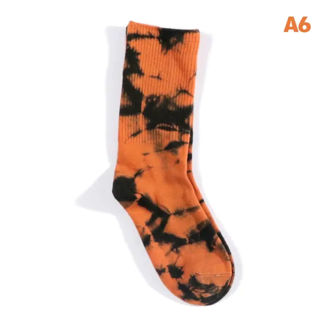 Tie-Dye Middle Tube Socks