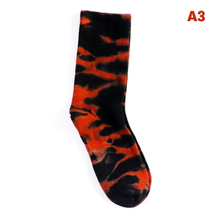 Tie-Dye Middle Tube Socks